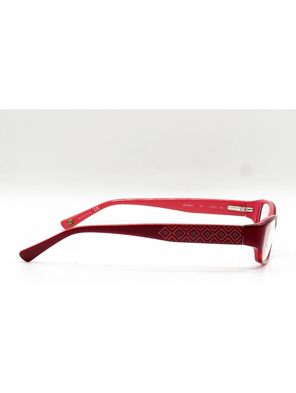 Marchon Nyc Marquis 604 Burgundy Pink Authentic Eyeglasses 51-16-135